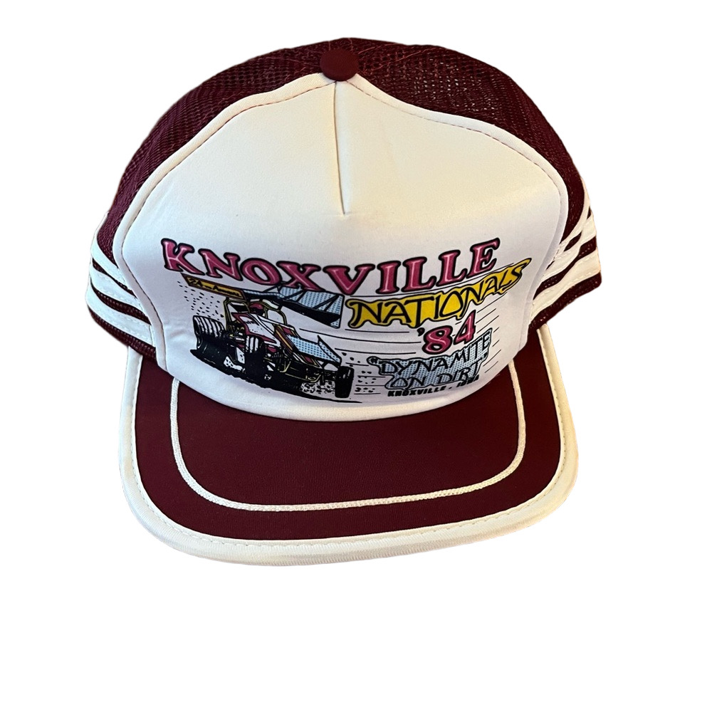 VTG 80s Maroon Maroon White Mesh Trucker Hat Blank Snapback Taiwan Mesh